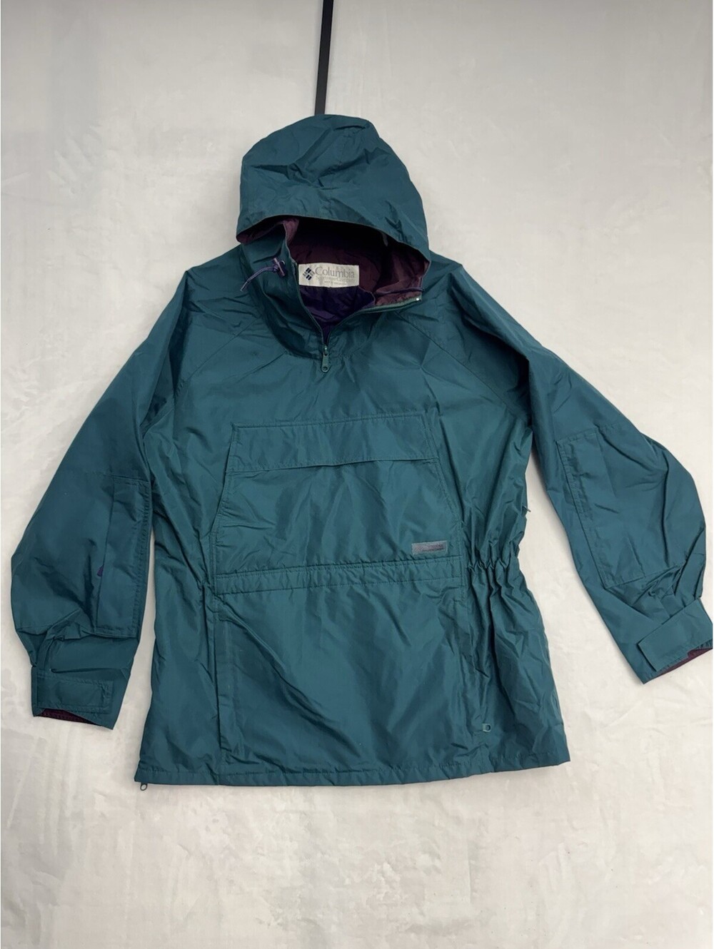 Vintage Columbia Anorak Windbreaker Jacket Mens L Kangaroo Pocket 90s Outdoor